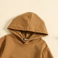 thumbnail image 3 of Boy Clothes 4T Toddler Outfit Toddler Baby Boy Clothes Long Sleeve Hoodie Tops Sweatsuit Cargo Pants Outfit Set Brown 12-18 Months, 3 of 9