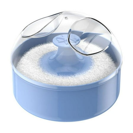 Baby Powder Puff with Case Holder for Loose Powder, Soft Cotton Body Face Applicator for Newborns & Salons