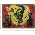 thumbnail image 2 of Happy Halloween Trick or Treak Pumpkin Tin Sign Metal Plaque Art Hanging Iron Painting Retro Home Kitchen Garden Garage Wall Decor 12"x16", 2 of 5