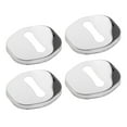 thumbnail image 1 of 4Pcs Couvercle de Serrure de Porte en Acier Inoxydable Décor Accessoires en Métal, Intérieur de Protection, pour Auto, Argent, 1 of 8