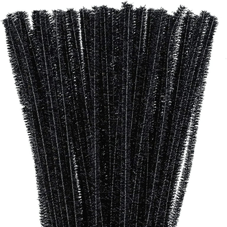 TOCOLES Black Chenille Stems Pipe Cleaners for DIY Crafts (500 Count)