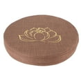 thumbnail image 2 of Embroidery Linen Cushion Thickened Round Straw Yoga Mat For Home Balcony Seating, 2 of 8