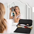 thumbnail image 5 of Hair Tools Travel Bag Heat-Resistant Curling Iron Organizer Bag with Detachable Heatproof Mat Travel Storage Case Red Bird Sitting on Sunflower, 5 of 8