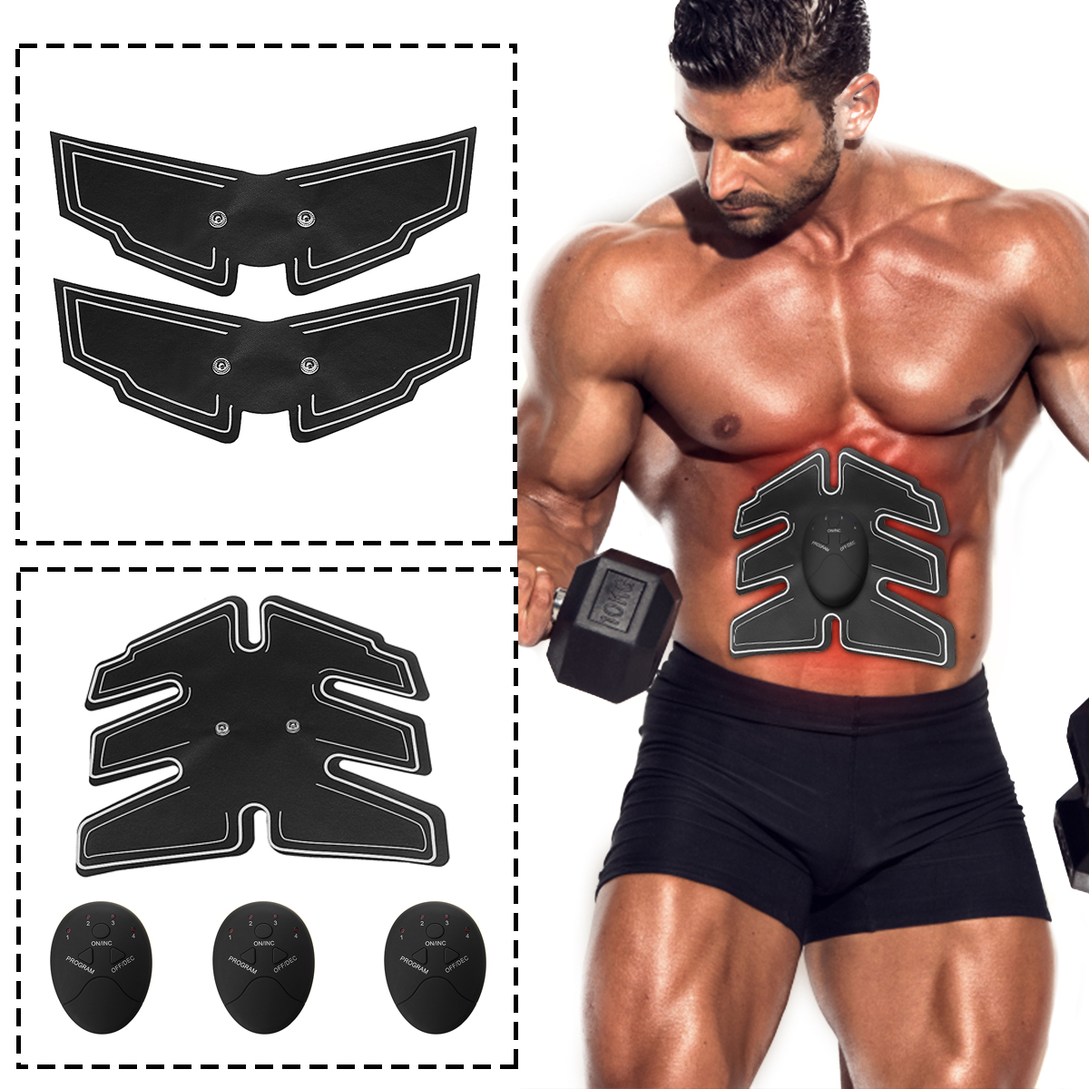 Ultimate 6 Modes ABS Stimulator Abdominal Muscle Trainer Exerciser EMS