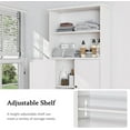 thumbnail image 5 of Sobaniilo Over The Toilet Storage Cabinet for Bathroom, Storage Organizer Over Toilet, Space Saver W/Adjustable Shelf & Open Storage Shelf, 75in, White, 5 of 7