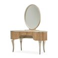 thumbnail image 3 of Michael Amini Villa Cherie Vanity Set with Mirror & Chair - Caramel, 3 of 15