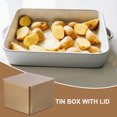 thumbnail image 4 of Uxcell Rectangular Tin Box, Metal Storage Tin Box Portable Storage Container with Lid for Tea Candy Treats Gifts Champagne, 4 of 7