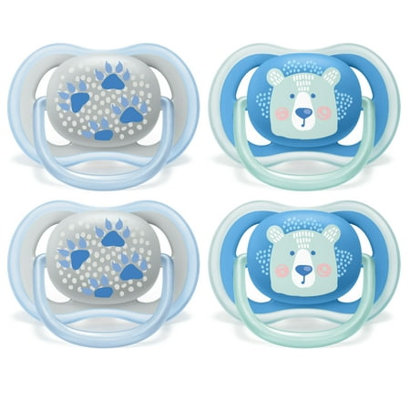 UPC: 0075020093240 | Philips Avent Ultra Air Pacifier 6-18 Months Bear/Paw 4 Pack SCF085/09