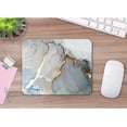 thumbnail image 5 of Marbling Pattern Square Non Slip Rubber Base Mousepad Alcohol Abstract Rose White Paint Mouse Pads for Computers Laptop Office Desk Accessories Mouse pad 9.5x7.9 Inch, Golden, 5 of 5
