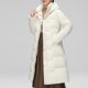 thumbnail image 5 of Parkas de manga larga para mujer, abrigo con capucha y costura ondulada para otoño e invierno, abrigo hasta la rodilla de longitud media, abrigo de manga larga para mujer, 5 of 7