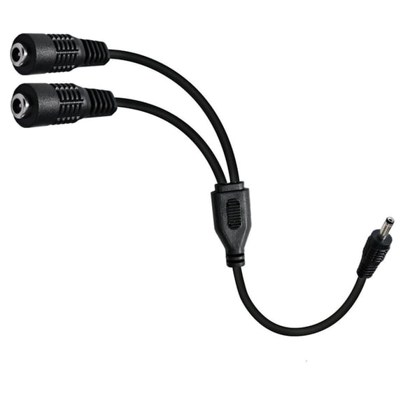 1 to 2 Way Power Splitter Cable 2 Female to 1 Male 3.5mm x 1.35mm Adapter