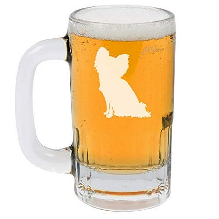 

12oz Beer Mug Stein Glass Papillon