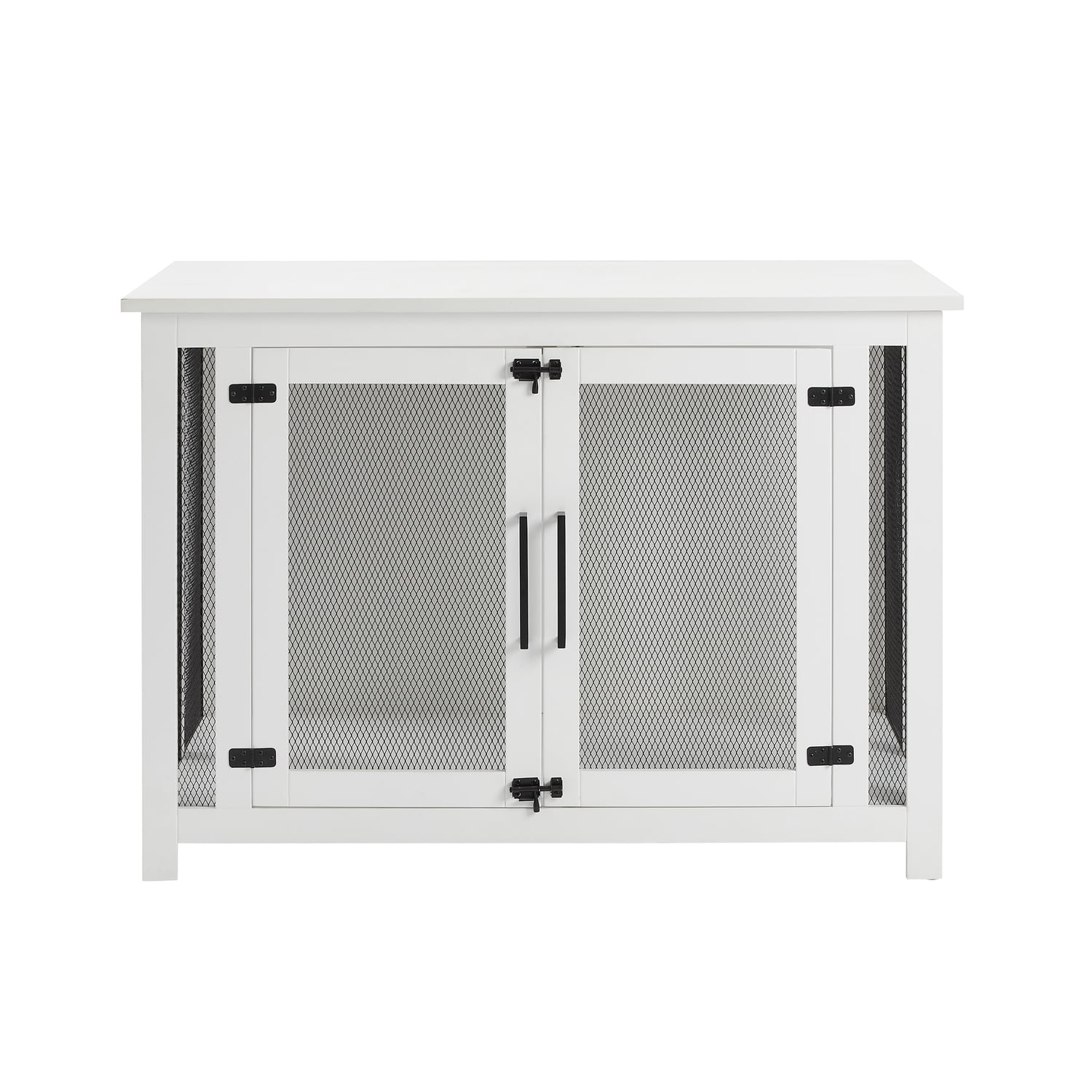 Crosley Furniture Dane Credenza Console Table Dog Crate Kennel for Pets