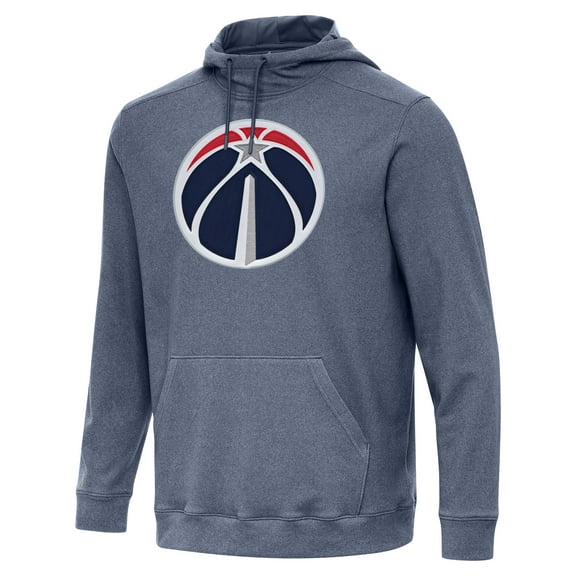 Men's Antigua Heather Navy Washington Wizards Cloud Pullover Hoodie