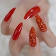thumbnail image 4 of CoolNail Luxury 3D Sexy Red Rhinestones Extra Long Sharp Stiletto False Nails Tips Pointed Stilettos Press On Fingers Nails Full Cover, 4 of 5