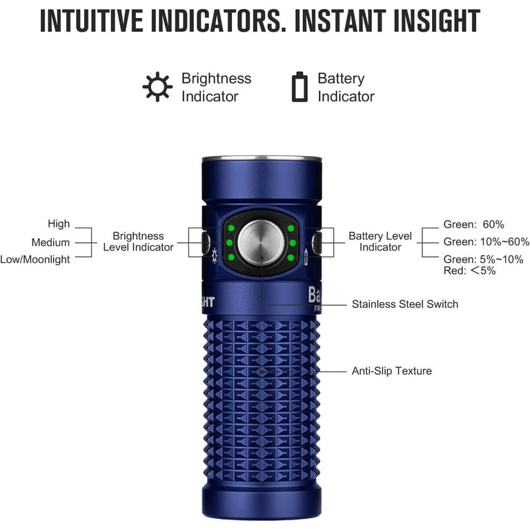 OLIGHT Baton4 & I3T2 Flashlight Bundle - Rechargeable EDC, 1300 Lumens, Magnetic Charging, Pocket-Sized