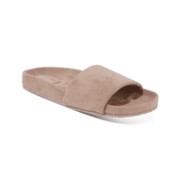 Alfani Faux Suede Slide  Women's Slip-On Slipper Flat Sandals, L(9-10)