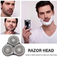 thumbnail image 4 of 3 Pcs Tête de Rasoir Électrique compatible S500C S500 S300 + Tête de Rasoir compatible Brosse MJTXD01SKS Accessoires_Perfect Gift, 4 of 5