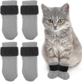thumbnail image 1 of 4 Pcs Cat Foot Covers Anti-scratch Cat Feet Covers Kitten Paw Sleeves Cat Boots Shoes Socks Claw Caps, 1 of 4