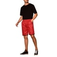 thumbnail image 2 of INSPIRE CHIC Men's Metallic Above Knee Clubwear Sparkly Sequins Shorts 30 Red, 2 of 6