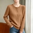 thumbnail image 2 of Uaswgudfs Women Cable Knit Cardigan Sweater Button Down Long Sleeve Open Front Loose Fit Solid Color Winter Warm Soft Knitwear Jacket for Daily Casual Office, 2 of 5