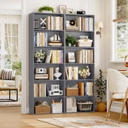 Homfa 6-Tier Gray Bookshelf 70.8 Tall Bookcase Wood Shelving Unit for Office Living Room