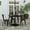 Black Top/Black Frame, variant on Merrick Lane Indoor/Outdoor Dining Table with Umbrella Hole, 36" Square All Weather Black Poly Resin Top and Black Steel Base