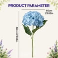 thumbnail image 3 of Goodw7 Faux Hydrangea Silk Flower with Lifelike Green Leaves and Layered Petals for Home Wedding Decor Floristry Centerpieces, 3 of 8