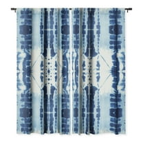 Society6 Jacqueline Maldonado Paradigm Blue Single Panel Room Darkening Window Curtain 50" x 84"