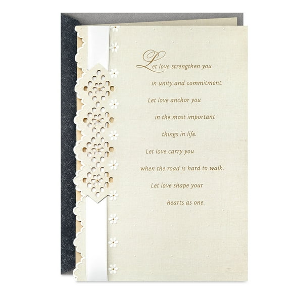 Hallmark Wedding Card (Let Love Shape Your Hearts As One)