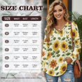 thumbnail image 7 of DISNIMO Sunflower Printed Hoodies for Women Long Sleeve Sweatshirts V Neck Pullover Tops Drawstrings Shirts for Women, XL, 7 of 7