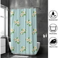 thumbnail image 4 of Bath Shower Curtain Liners 66"x72", Botanic Flower Leaf PlantPolyester Waterproof with 12 Curtain Hooks Bathroom Accessories Decoration, 4 of 5