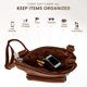 thumbnail image 5 of Bolso bandolera de piel Krediz para mujer con correa ajustable, 5 of 8
