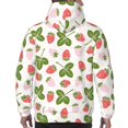 thumbnail image 3 of Bingfone Strawberry Floral Men's Drawstring Hoodie Long Sleeve Pocket Sweatshirts-4X-Large, 3 of 6