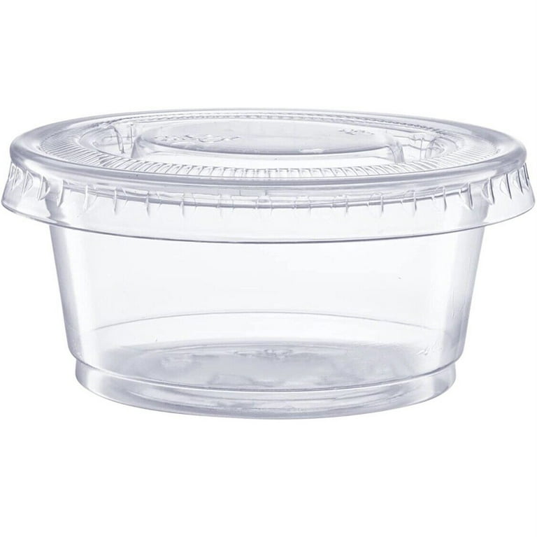 2 oz Plastic Clear Disposable Portion Cups Sauce Souffle Cup With