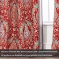 thumbnail image 5 of DriftAway Christopher Peacock Floral Pattern Energy Saving Thermal Insulated Blackout Window Curtain Grommet 2 Layers 2 Panels 52 Inch by 84 Inch Red, 5 of 7
