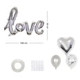 thumbnail image 3 of Globos de amor con letras de aluminio para decorar San Valentín, bodas, regalos románticos. PLATA, 3 of 3