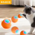 thumbnail image 2 of ROJECO Pet Toys Smart Interactive Cat Bouncing Ball Automatic Rolling Ball Training Self-moving Electric Toys Pet Accessories ShopWise Round, 2 of 9