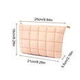 thumbnail image 2 of Hyknon Makeup Bag Travel Toiletry Bag, Quilted Simple Cosmetic Pouch with Zipper, Portable Nylon Makeup Organizer Case, Lightweight Puffy Padded Storage Bag for Women Work Trips Vacations Daily, Pink, 2 of 6