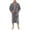 Grey, variant on Men's Warm Super Soft Flannel Coral Fleece Long Bath Robe Nightwear