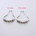 thumbnail image 5 of New 12Pack Metal Shower Curtain Hooks Rings Double Glide Roller Set For Bathroom, 5 of 6