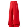 thumbnail image 4 of Mens Lightweight Baggy Sweatpants Wide Leg Casual Workout Pants Red 2XL, 4 of 4