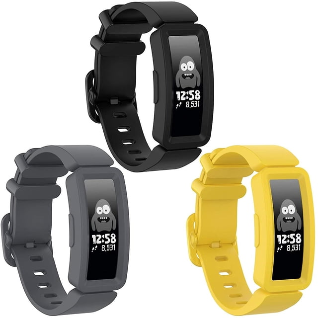 3 piezas de bandas compatibles con Fitbit Ace 2 para silicona suave y colorida para niños oso de fresa Hogar