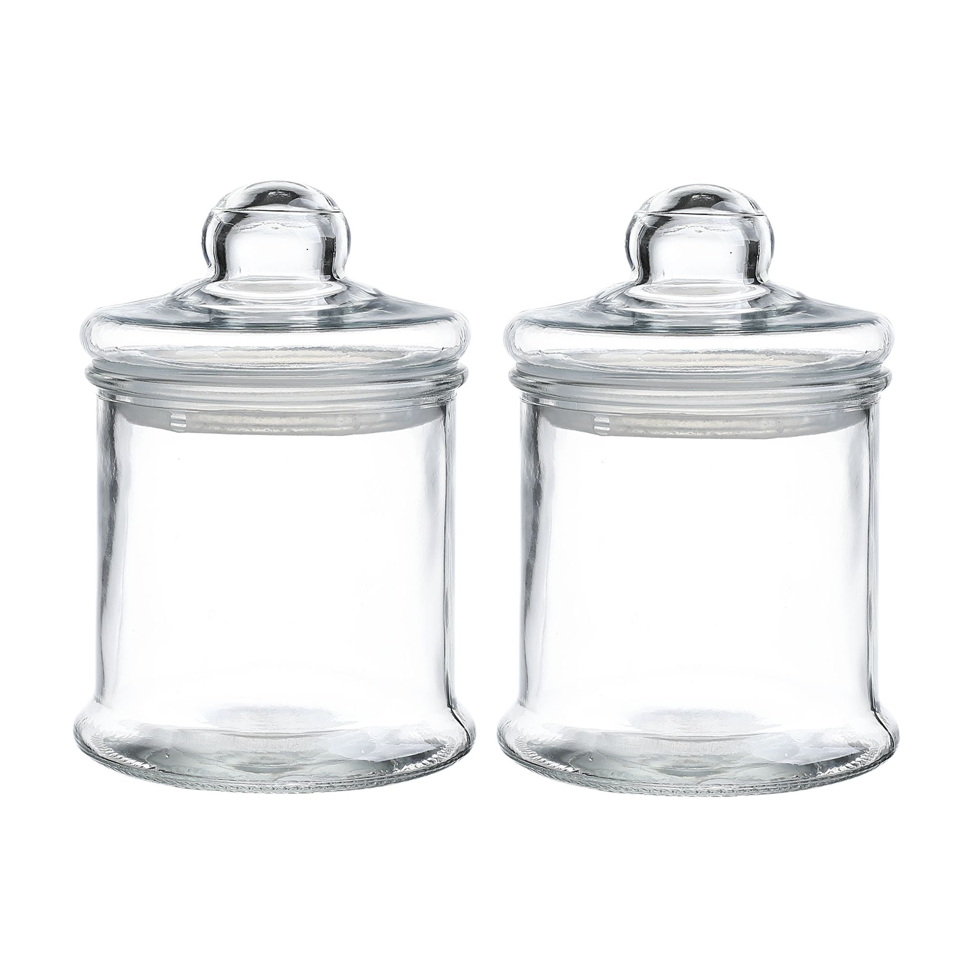 Set Of 5 Miniature Glass Apothecary Storage Jar 
