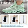thumbnail image 4 of Zapatos para caminar transpirables sin cordones para hombre, zapatillas de deporte informales ultraligeras y a la moda para gimnasio, color verde, 4 of 6