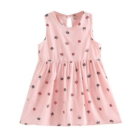 

wofedyo baby girl clothes Toddler Girls Summer Princess Dress Kids Baby Party Wedding Sleeveless Dresses baby clothes