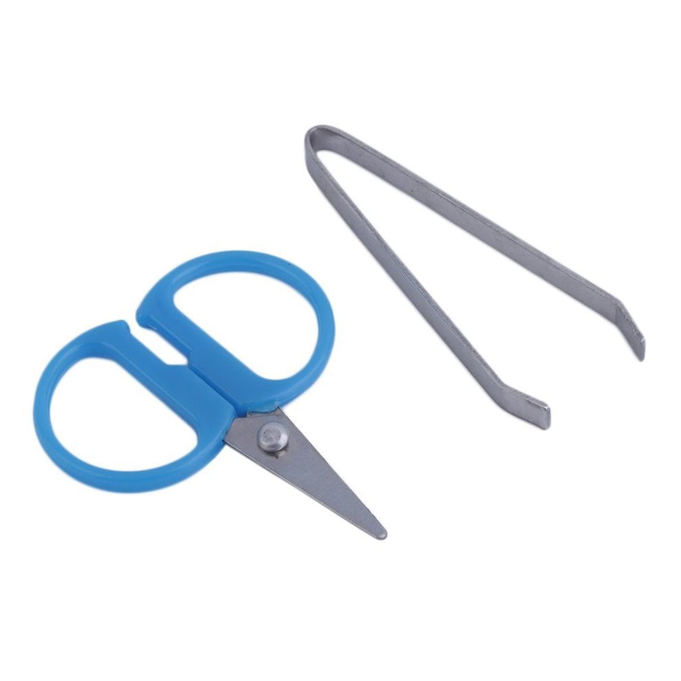 Travel Sewing Kit Thread Needles Mini Case Plastic Scissors Tape Pins c 