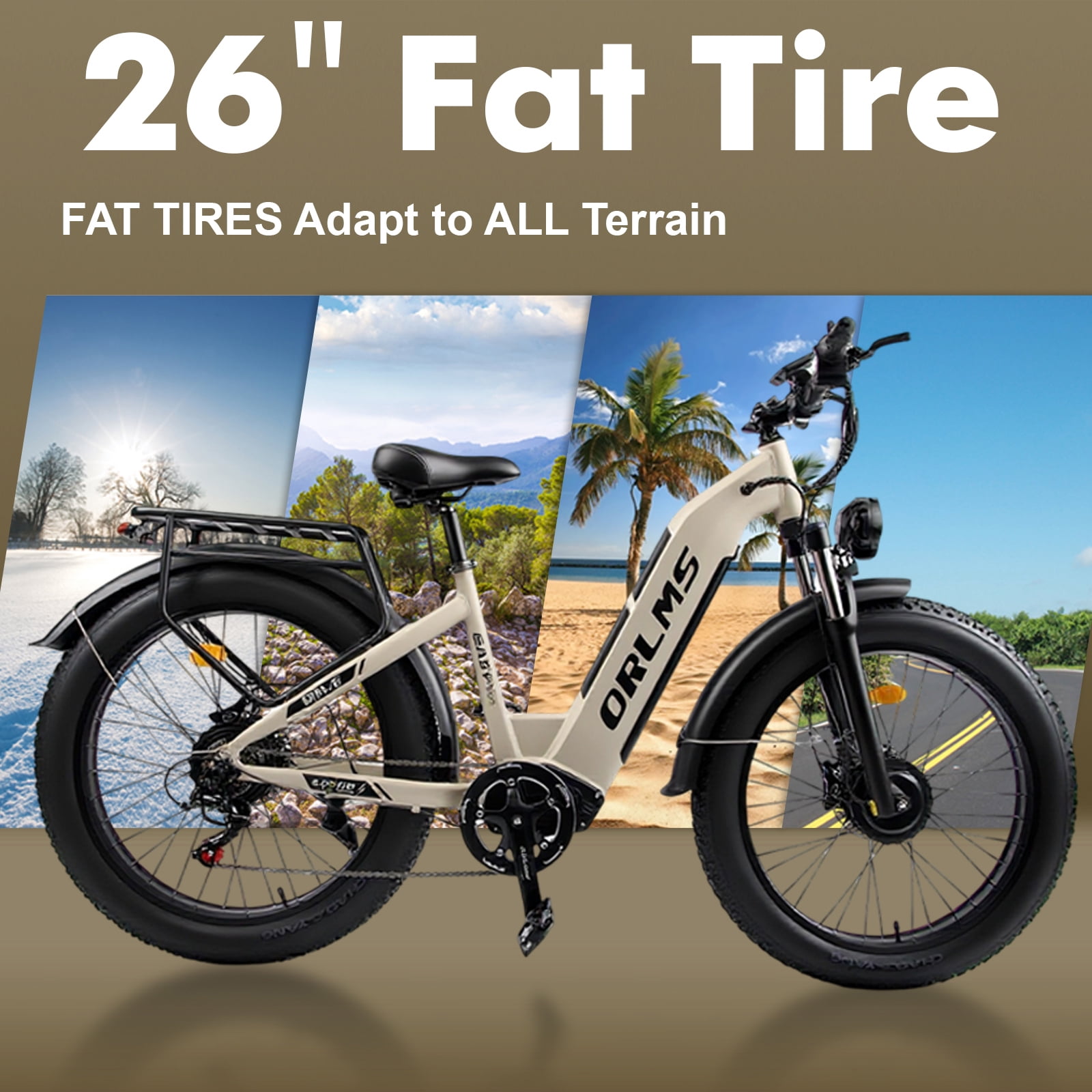 Electric Fat Tire Bike for Adults,6000W Peak Dual-Motor, 26"x4.0 Off-Road Mountain Electric Bicycle, 52V/23Ah Battery, Max 45MPH, 7-Speed, for All Terrain