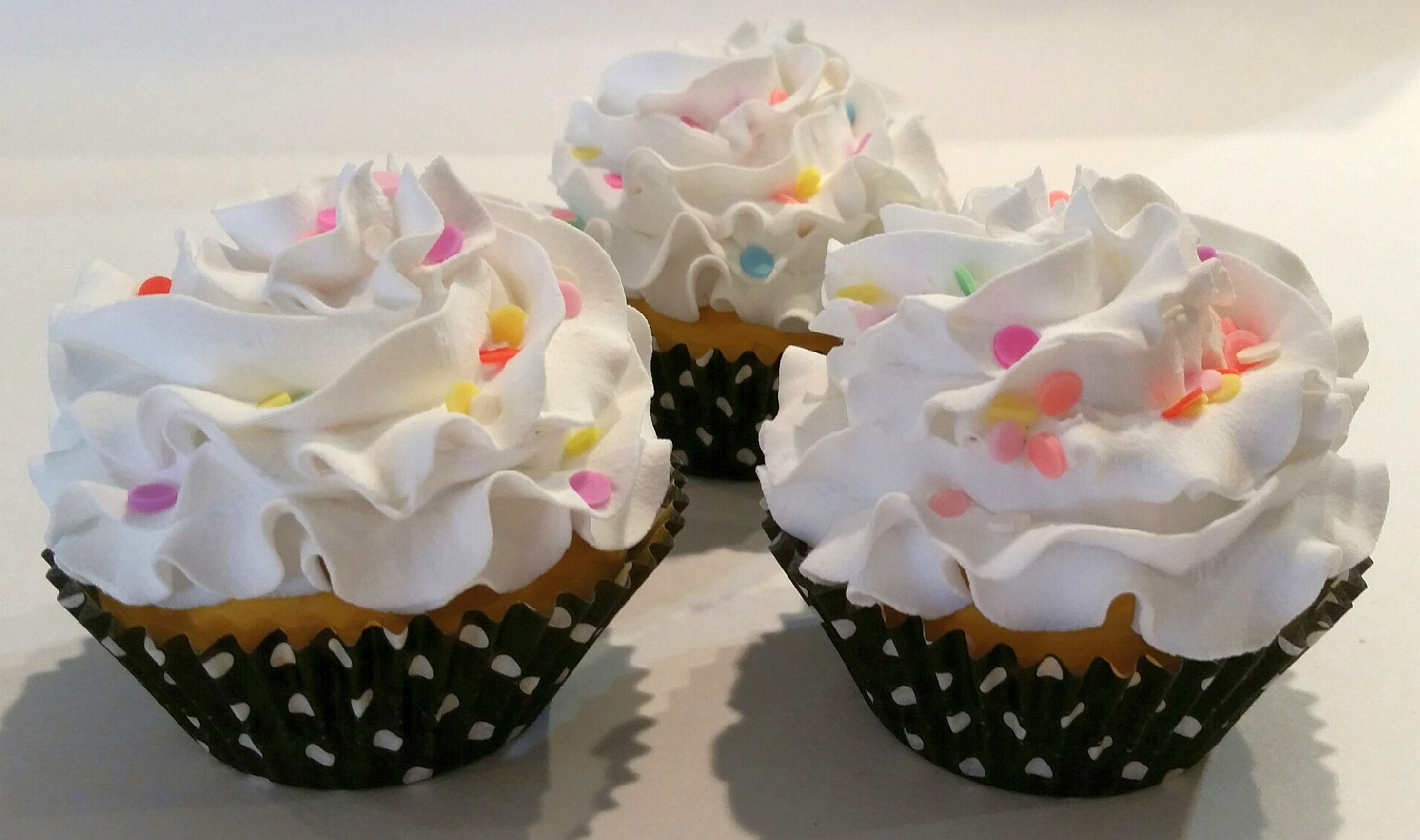 Birthday Cake Confetti Cupcakes Set of 3 Faux Cupcake fake food