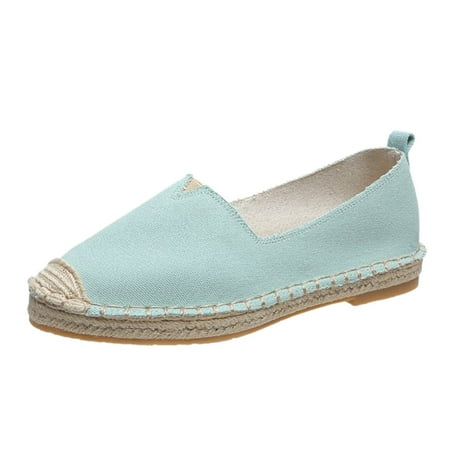 

Casual Shoes for Women Women Casual Shoes Breathable Slip On Flats Bow Beaded Striped Canvas Straw Sole Leisure Sneakers Shoes for Women Cloth 42